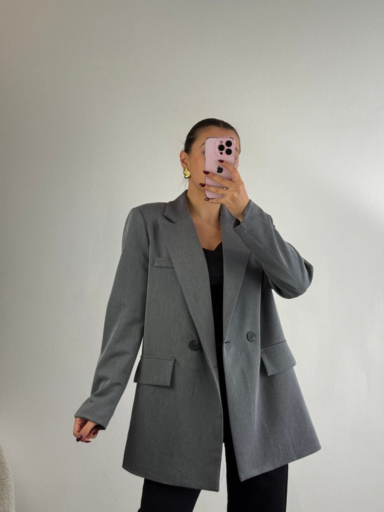 Blazer doppiopetto grigio