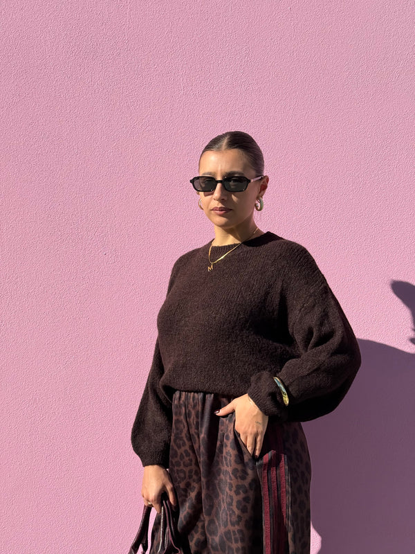 Maglione Classy misto lana Marrone