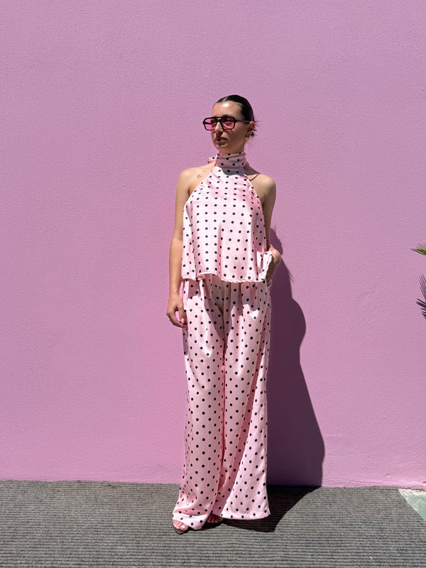Pantalone Satin Pois