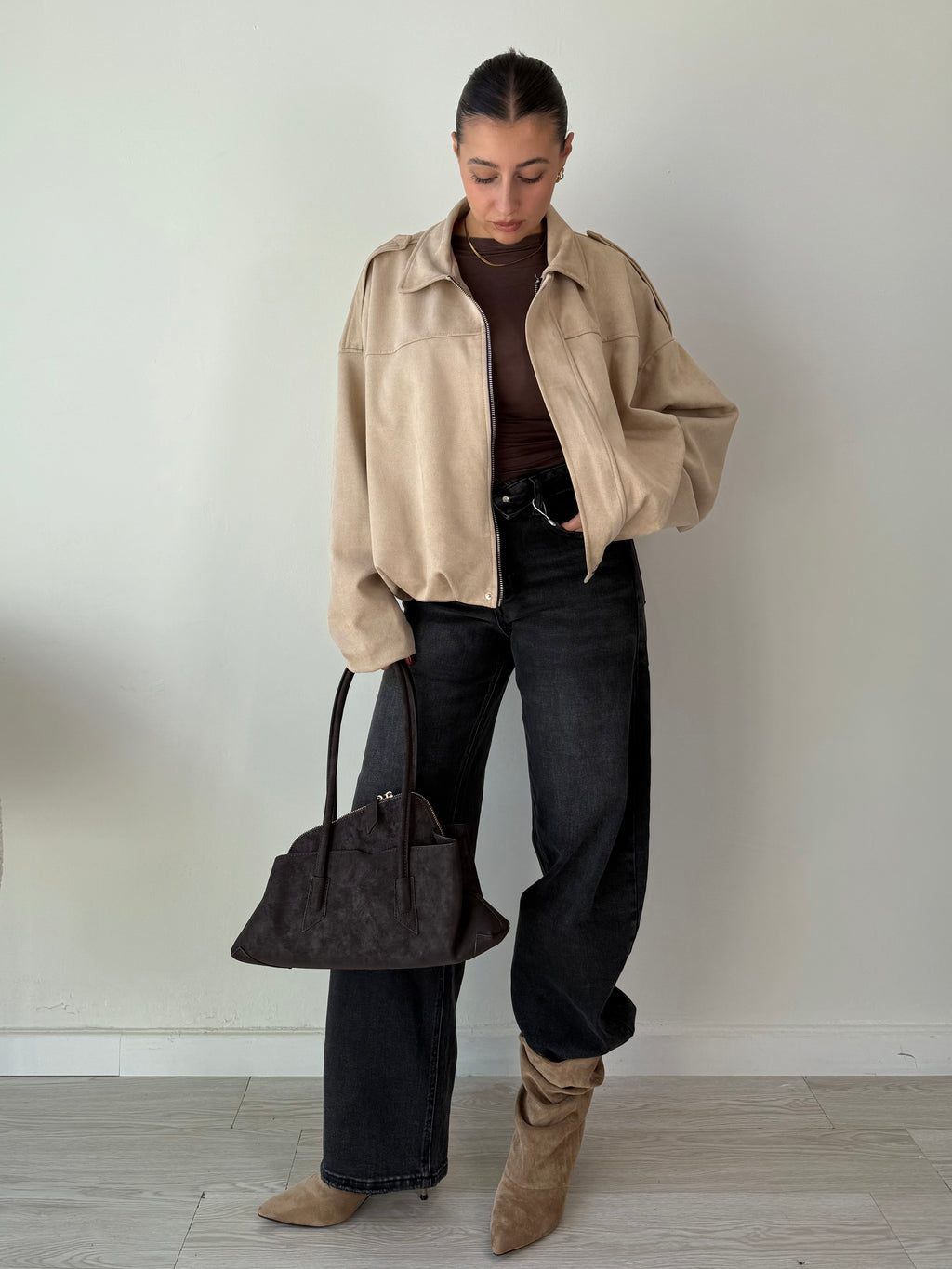 Bomber Suede TREND beige