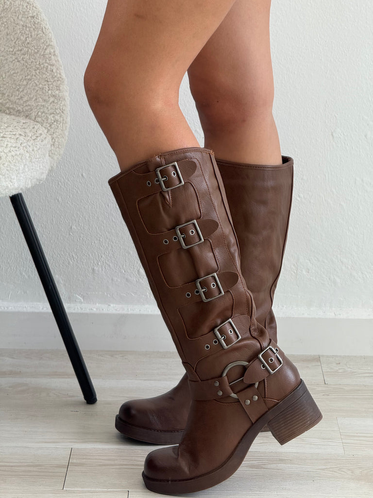 Stivale Biker texas marroni