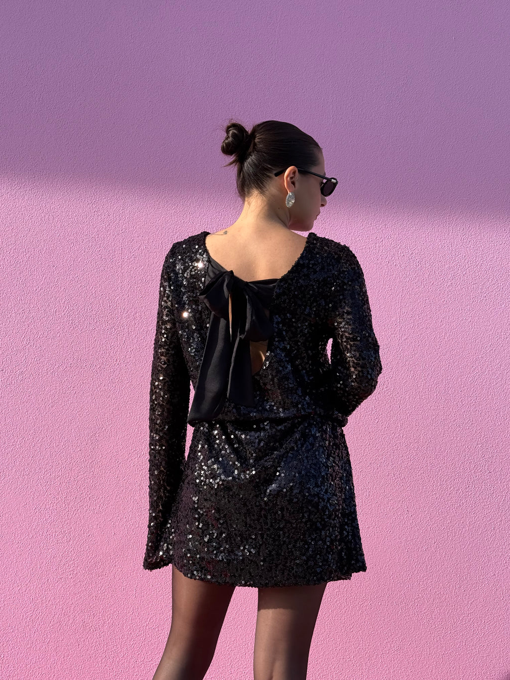 Abito Paillettes fiocco