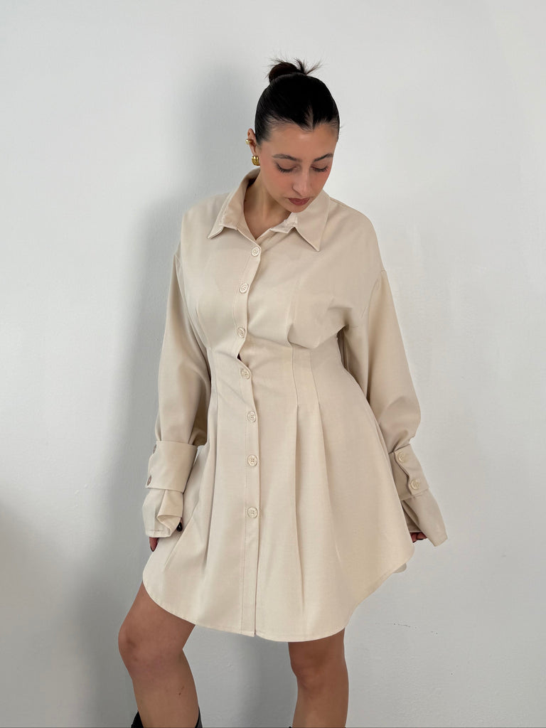 Abito a camicia fiocco sul retro