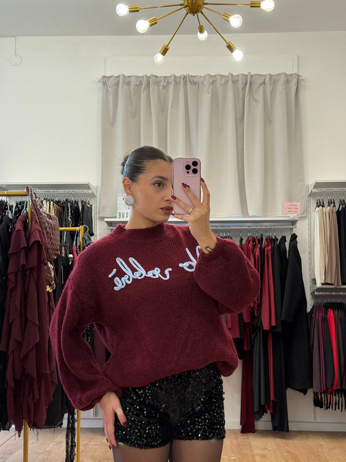 Culotte in velluto paillettes