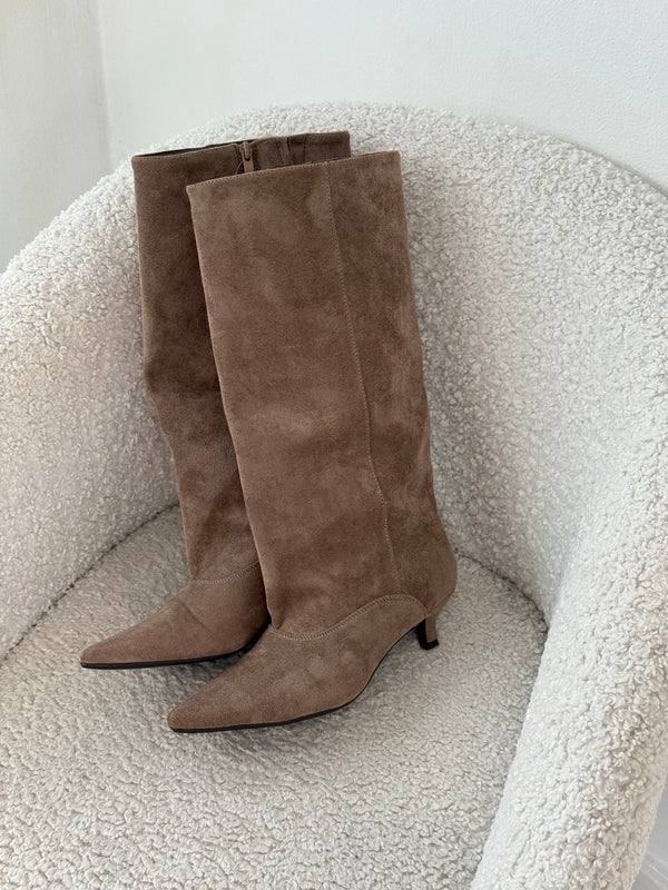 Stivale Suede Beige