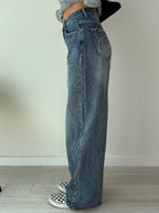 Jeans back strass