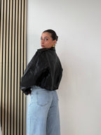 Chiodo ecopelle a bomber