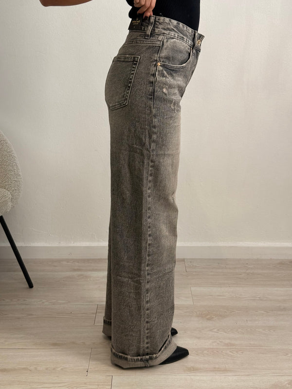 Jeans palazzo Grigio