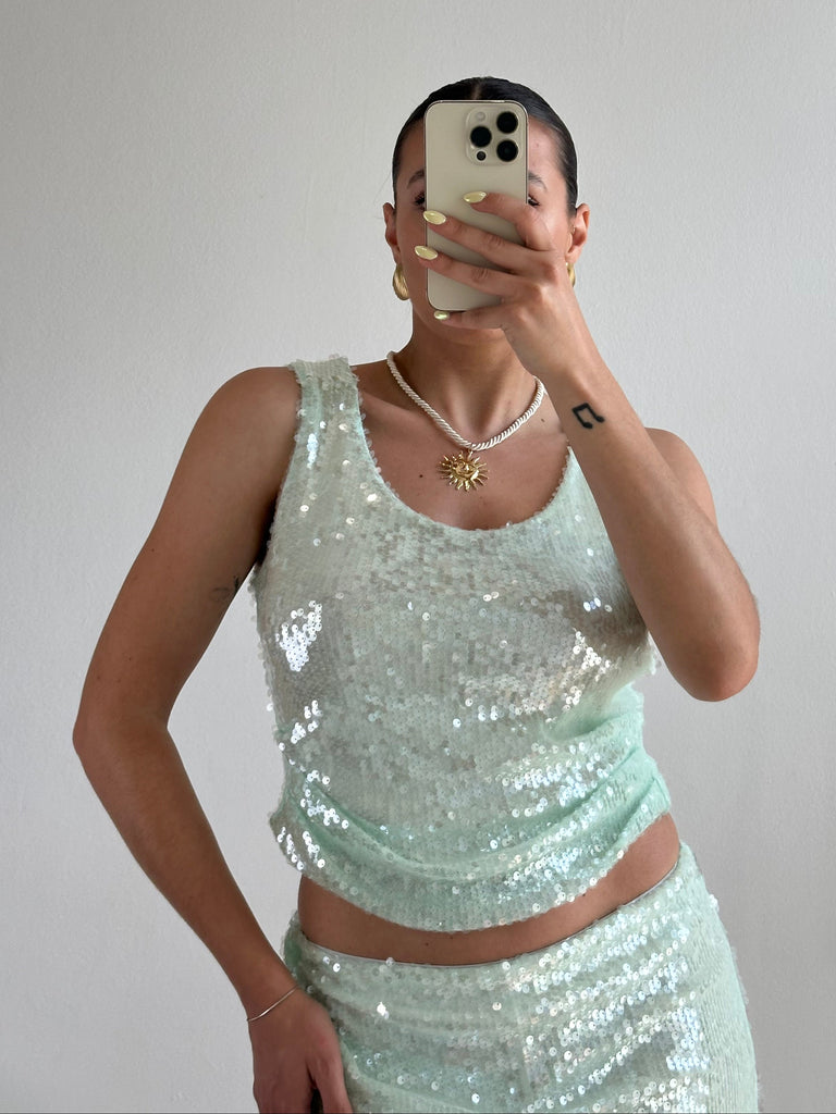 Top paillettes