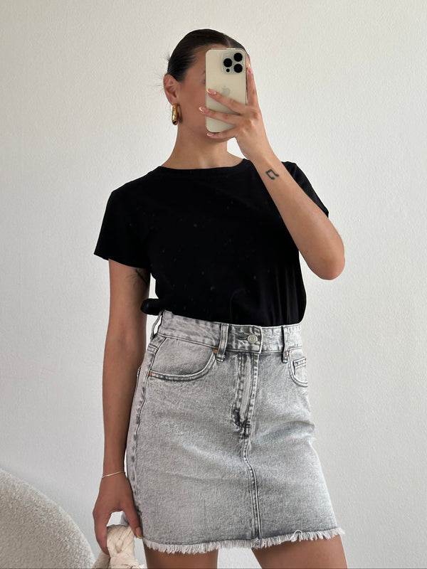 Gonna di jeans grigia