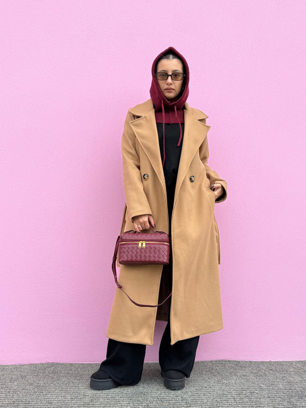 Cappotto lungo in panno