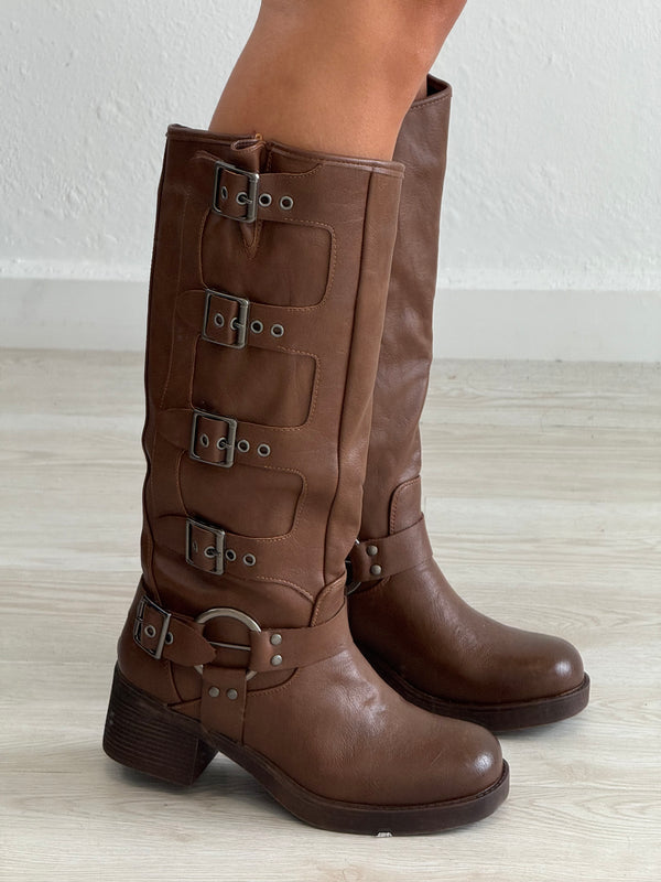 Stivale Biker texas marroni