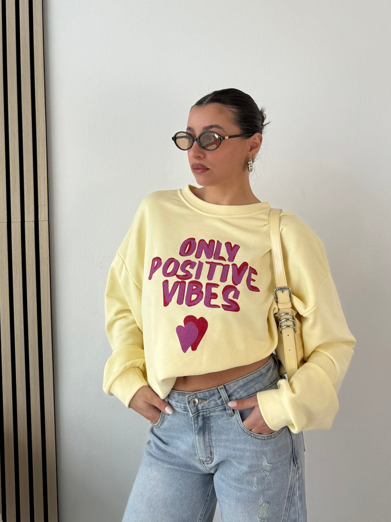 Felpa ONLY POSITIVE VIBES
