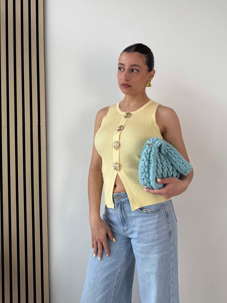 Canotta bottoni gioiello