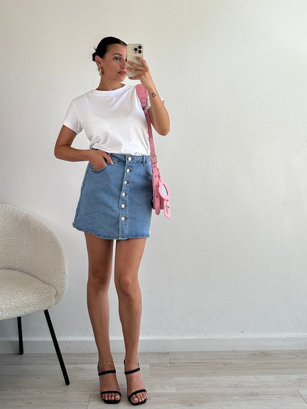 Gonna di jeans con bottoni