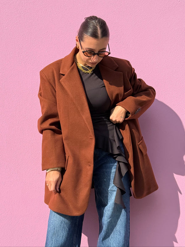 Cappottino blazer in panno over