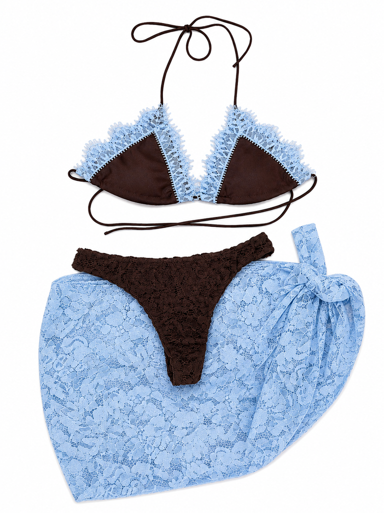 Bikini Pizzo con Pareo