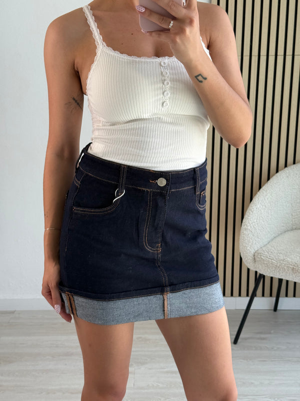 Gonna di jeans lavaggio zero