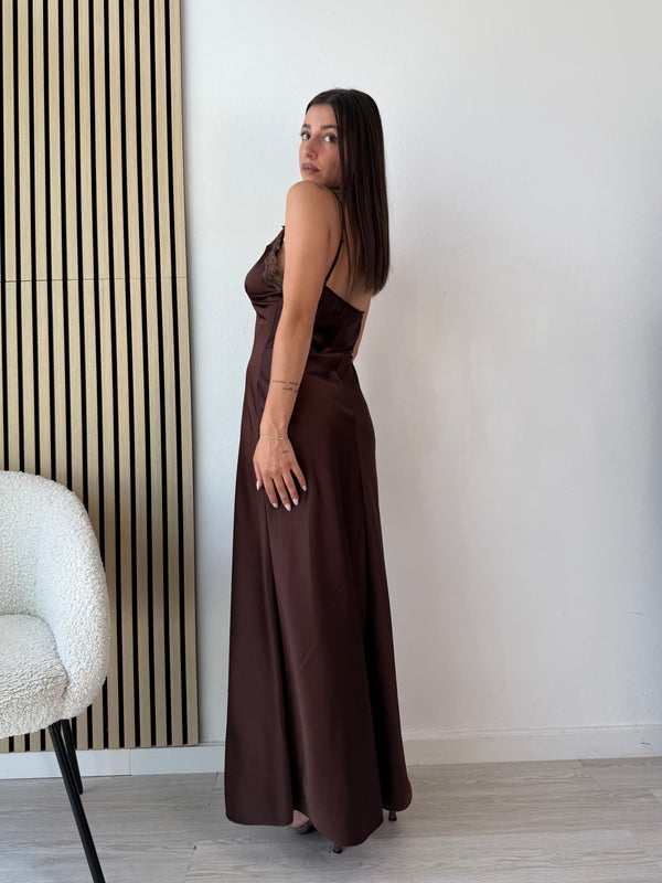 Abito lungo in Satin
