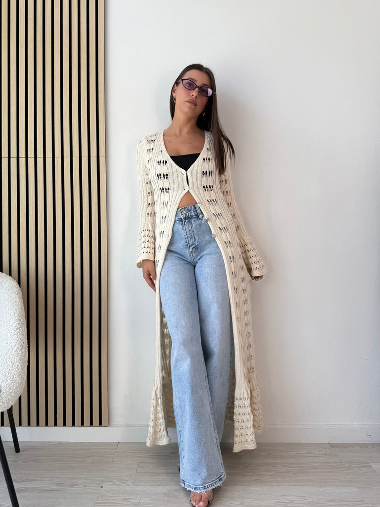 Cardigan lungo crochet