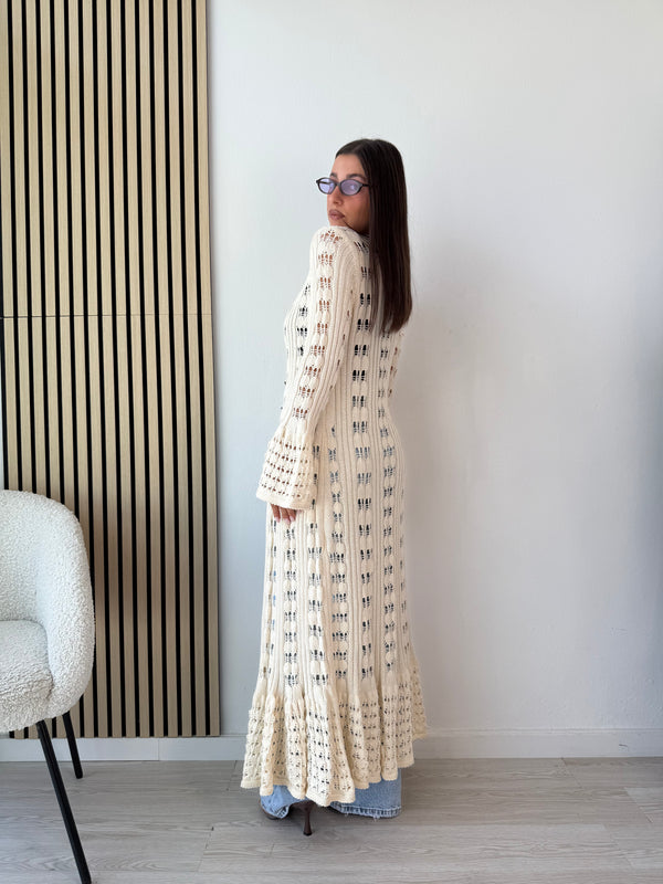 Cardigan lungo crochet