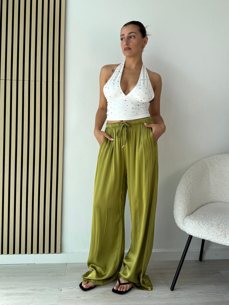 Pantalone satin