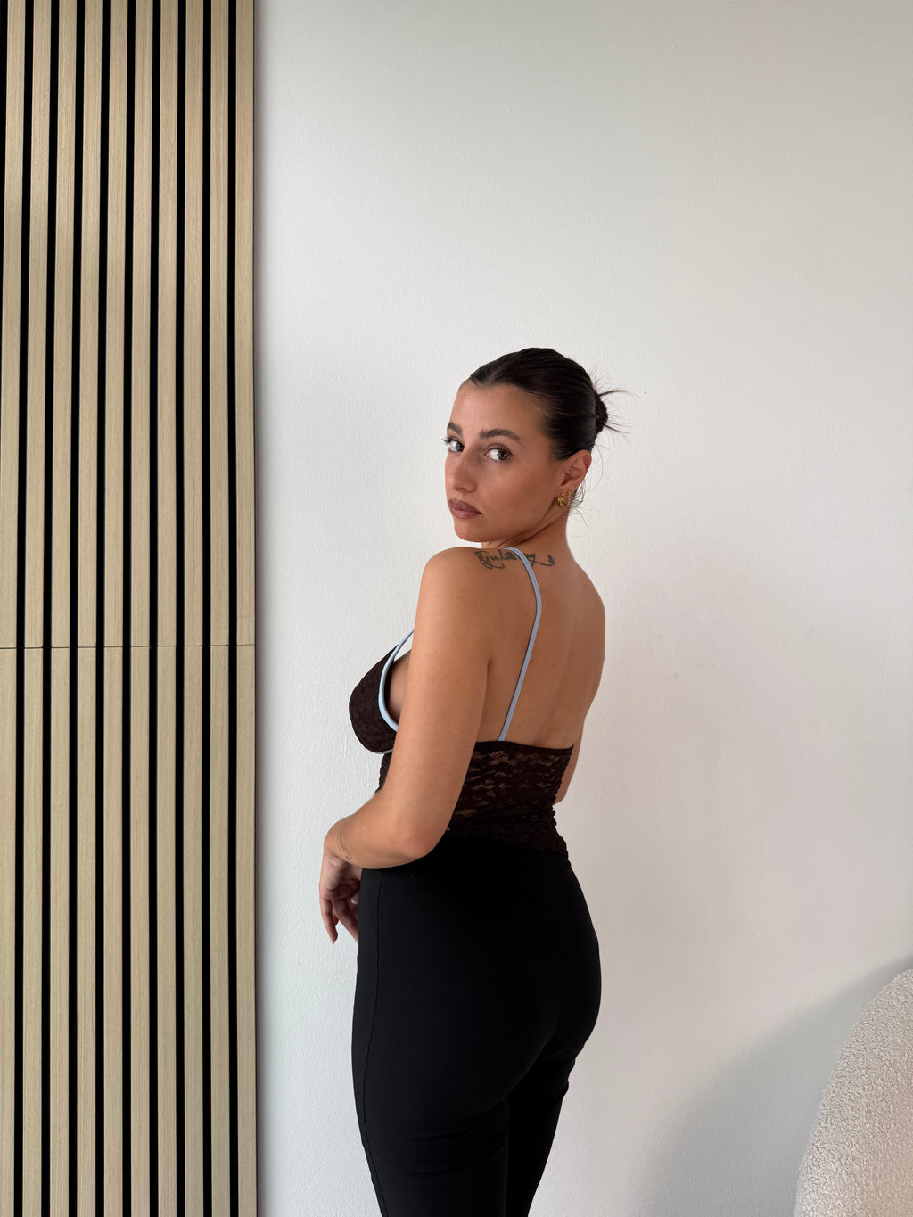Top pizzo contrasto Trend
