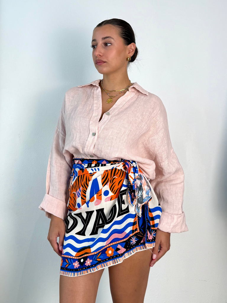 Camicia 100% lino ROSA