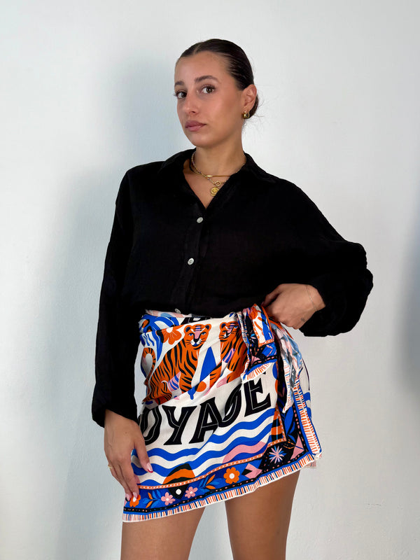 Camicia 100% lino NERA