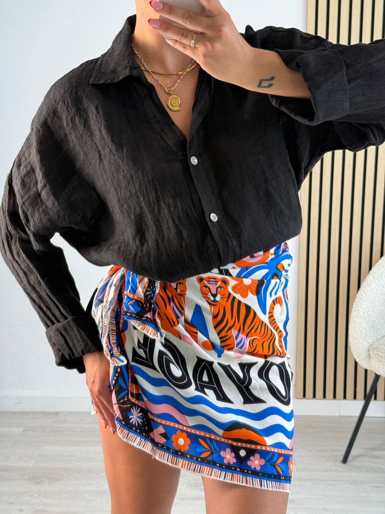 Camicia 100% lino NERA