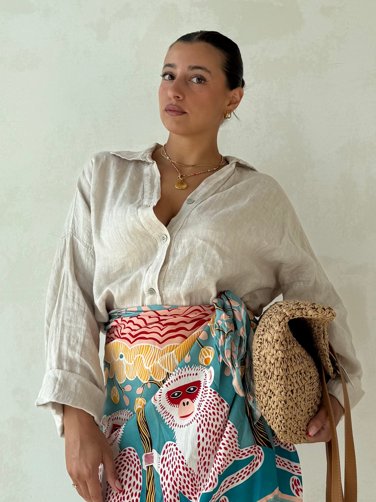 Camicia 100% lino BEIGE
