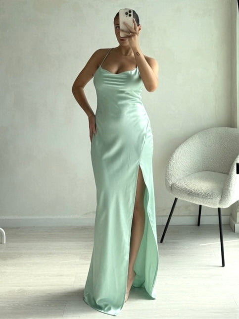Abito SATIN schiena scoperta