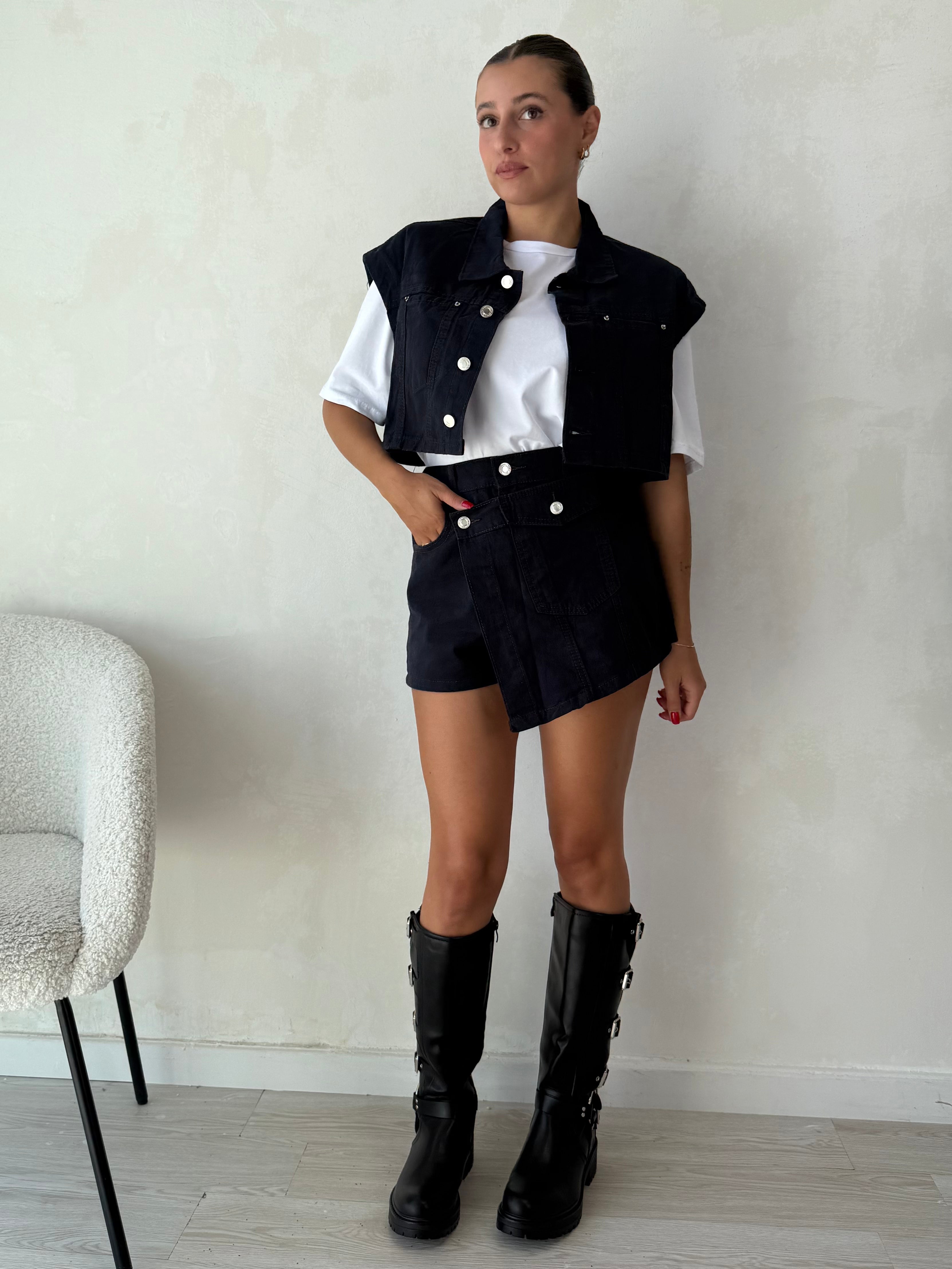 Completo blu denim