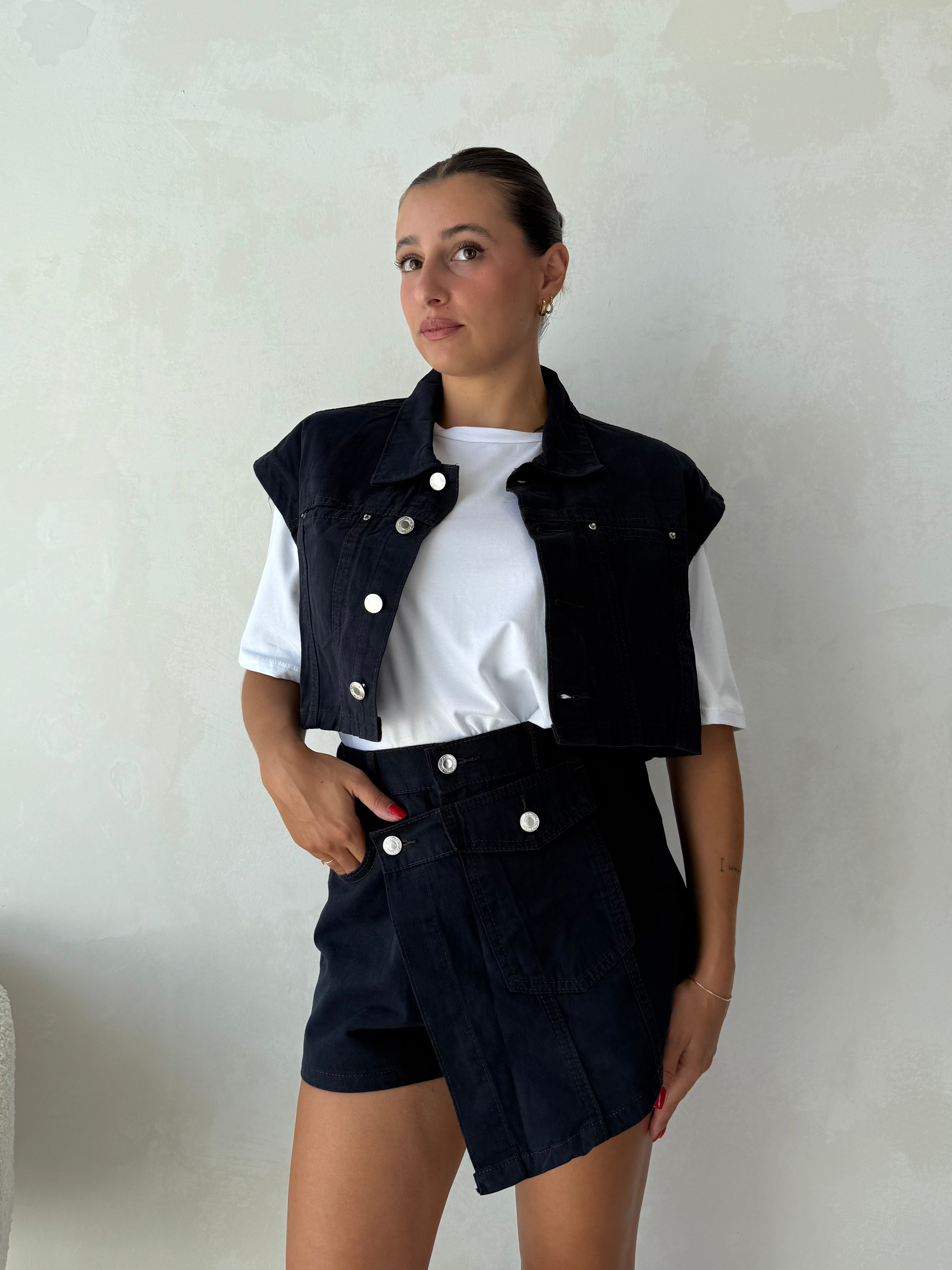 Completo blu denim