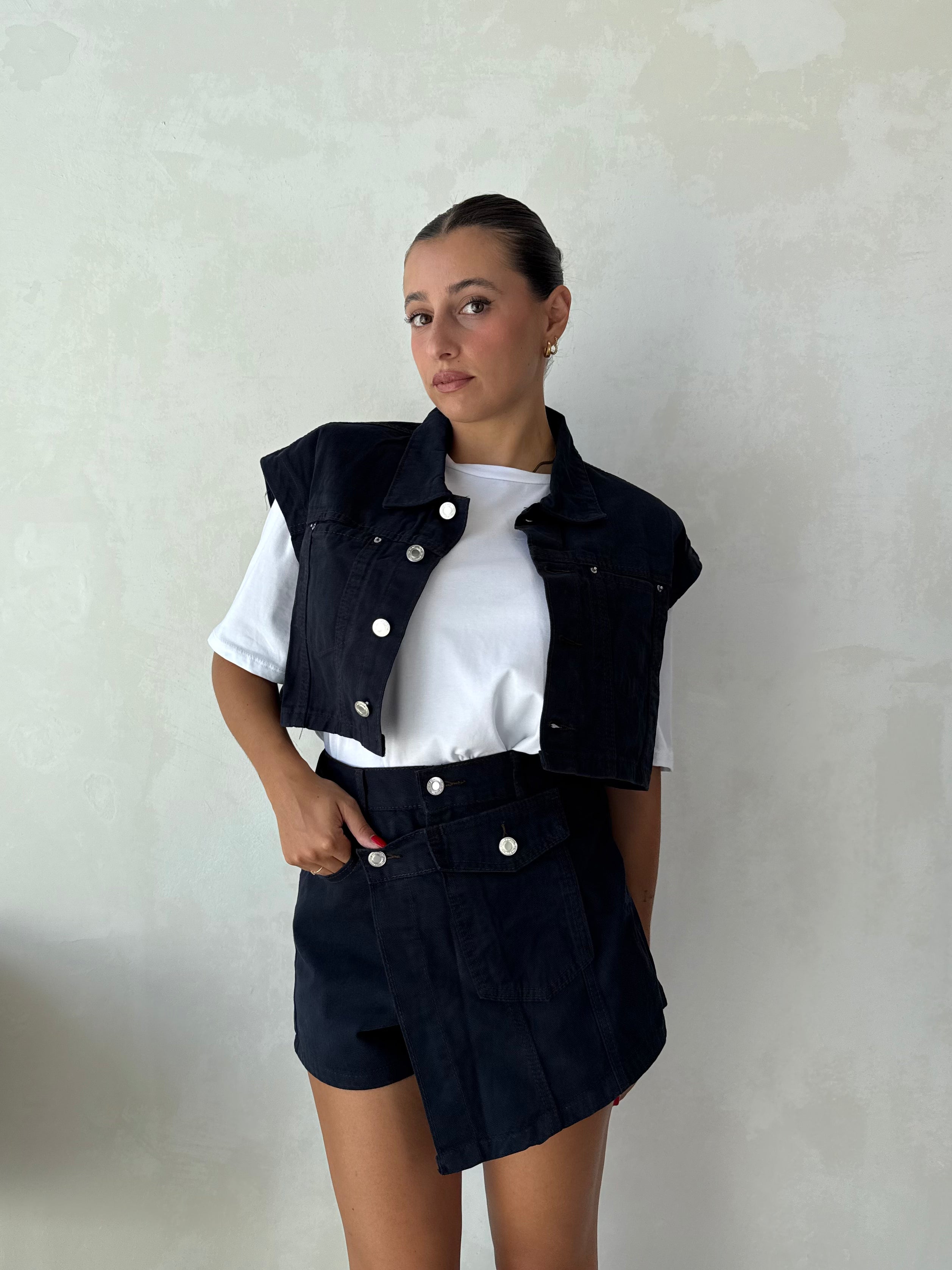 Completo blu denim
