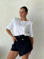 T-shirt con spalline bianca