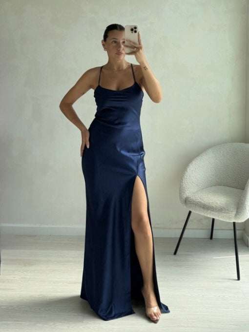 Abito SATIN schiena scoperta