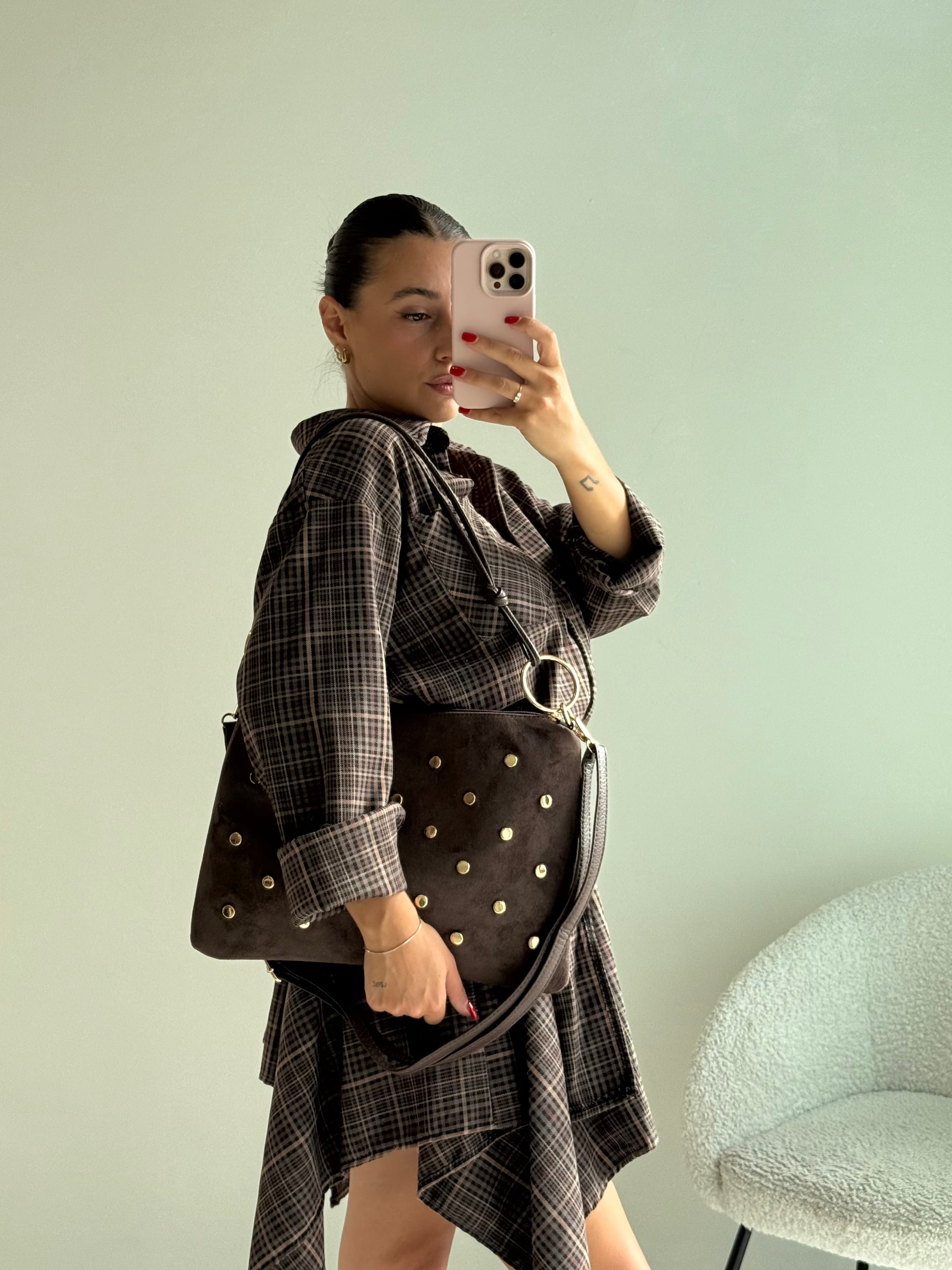 Borsa Suede borchie