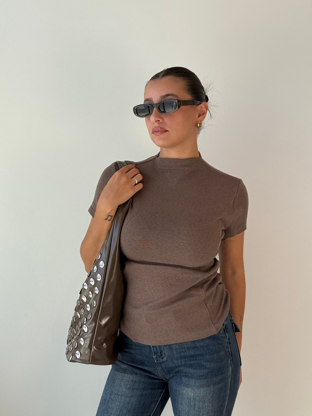 T-shirt in maglia Nuvola