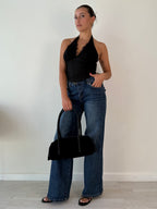 Top pizzo corpetto con stringhe