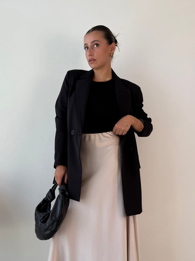 Blazer over doppiopetto nero