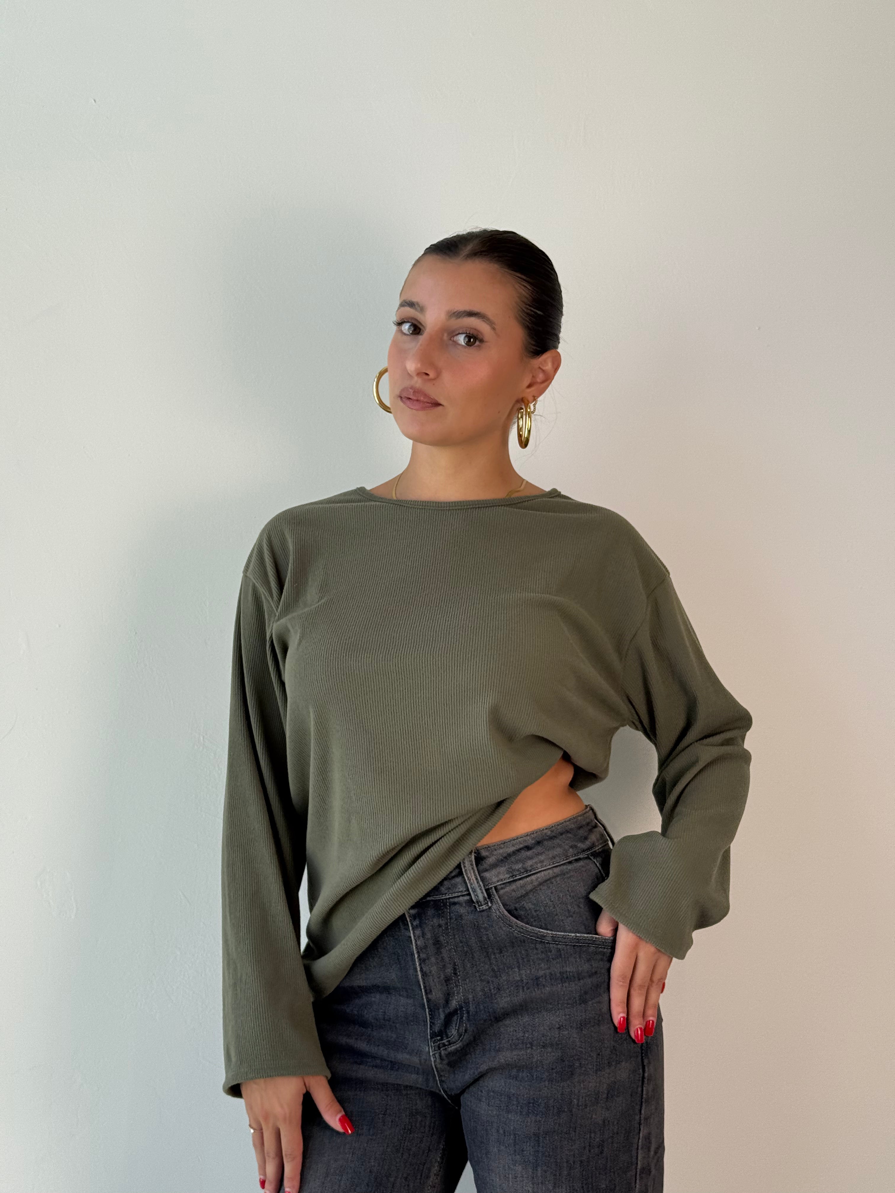 Maglia Longsleeve in viscosa