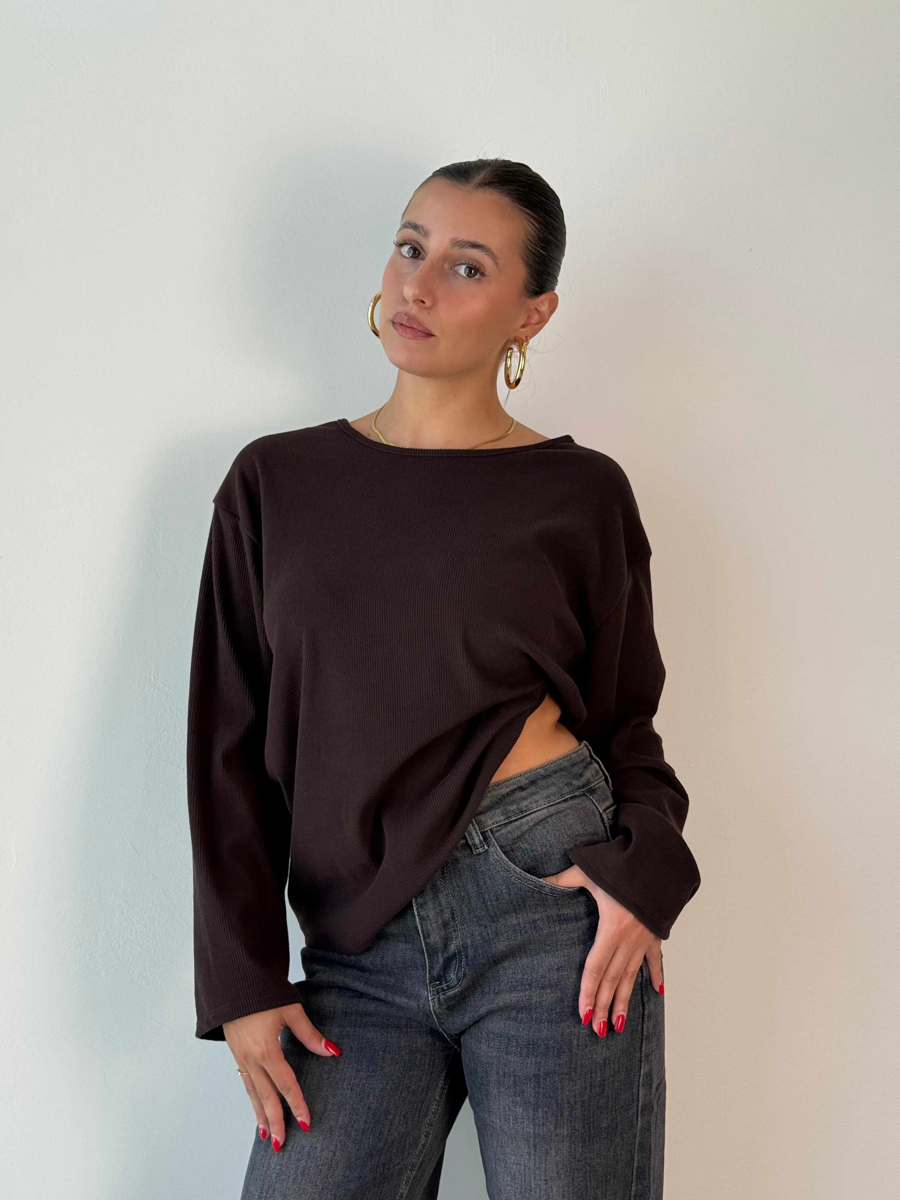 Maglia Longsleeve in viscosa