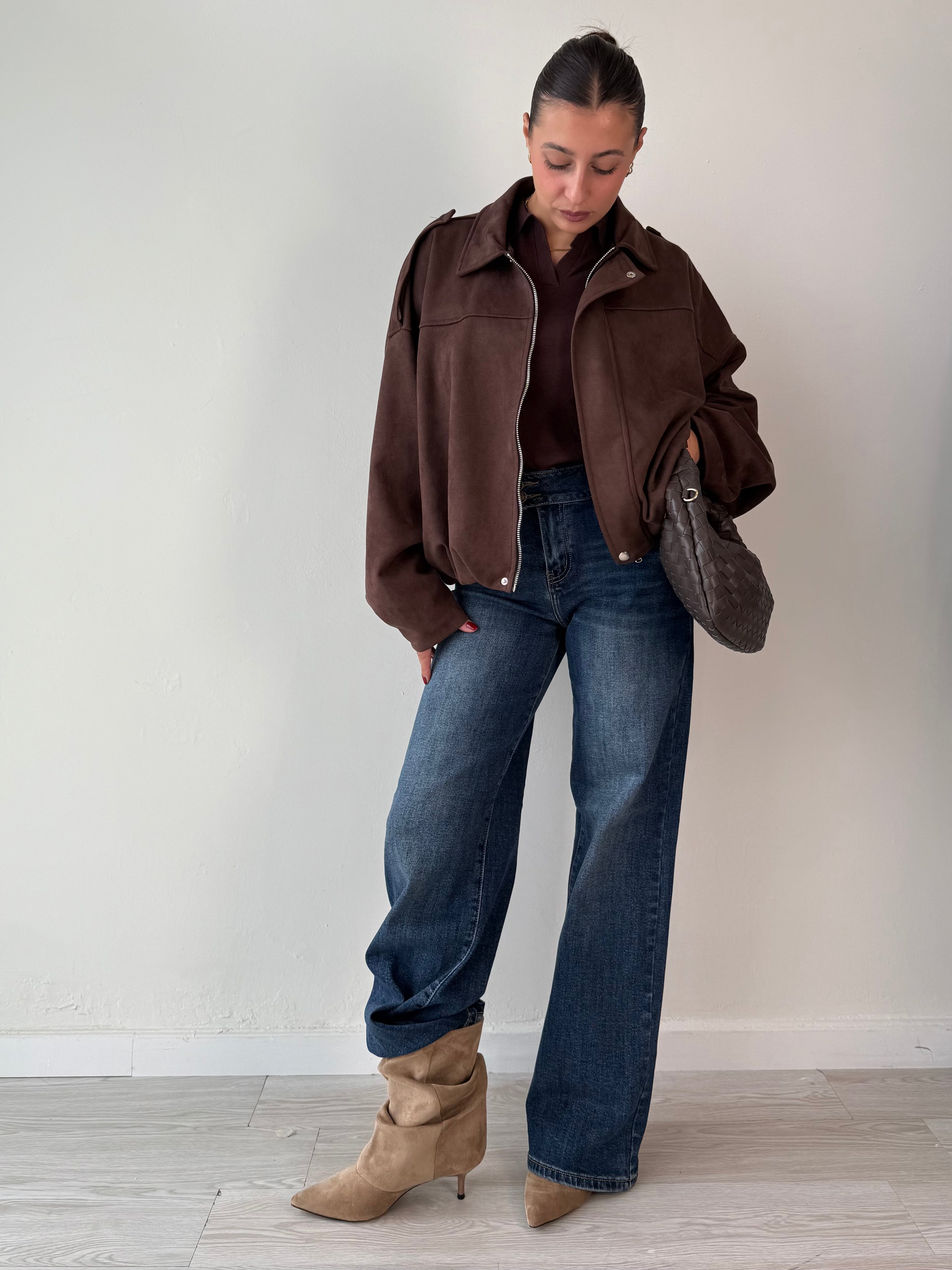 Bomber Suede TREND MARRONE