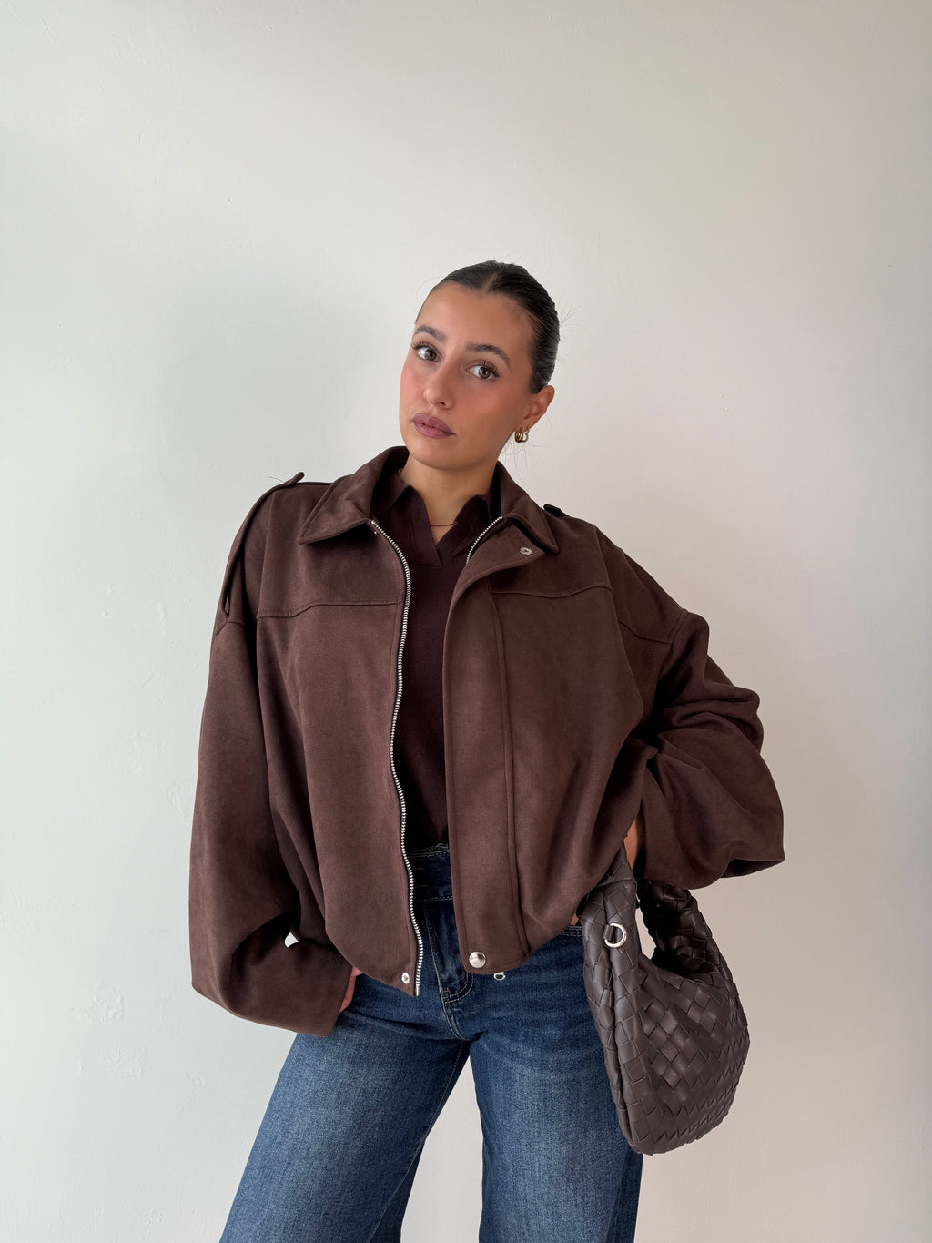 Bomber Suede TREND MARRONE