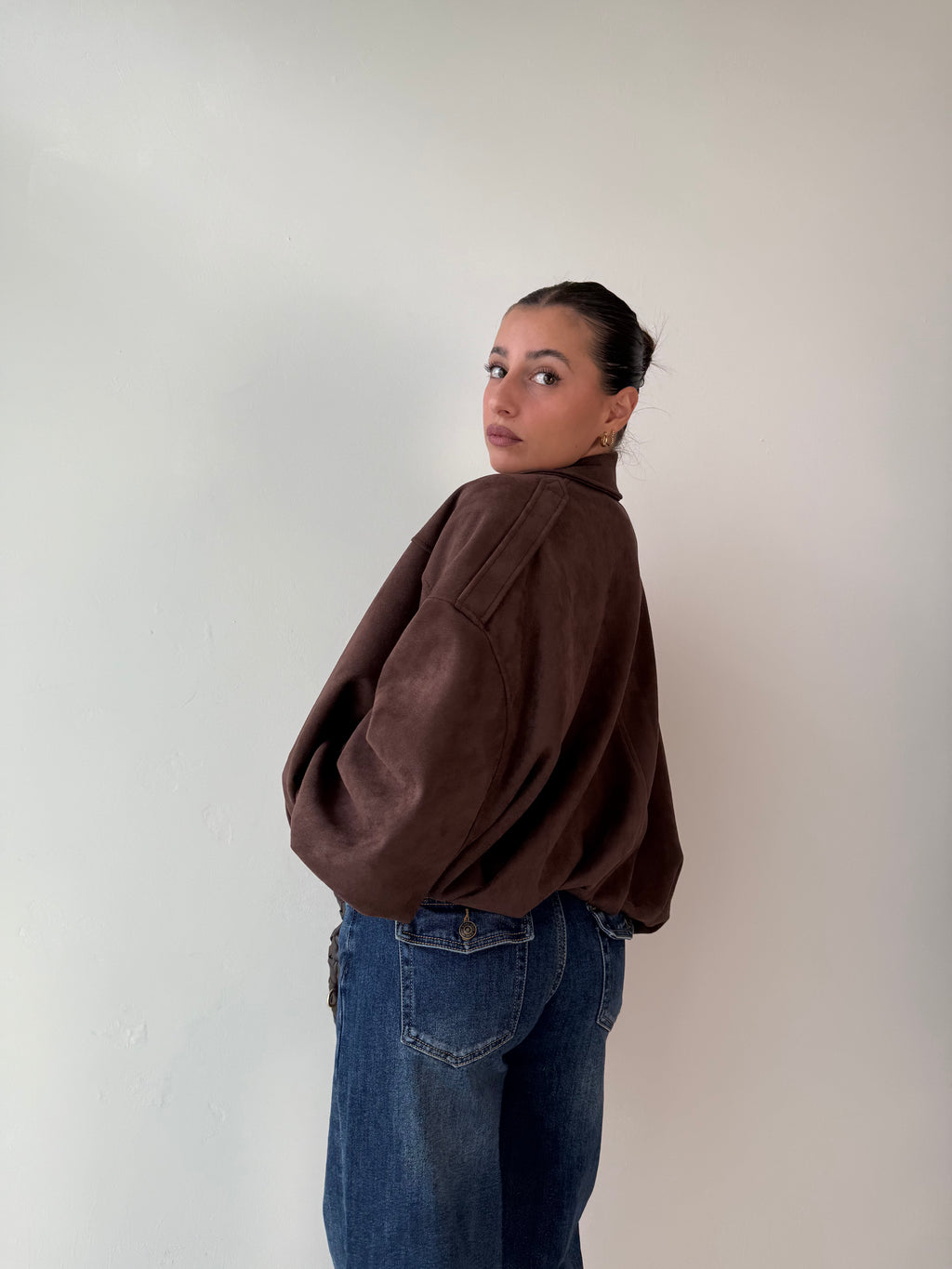 Bomber Suede TREND MARRONE