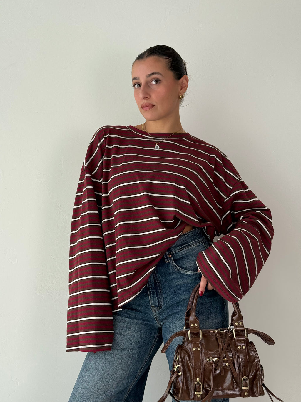 Maglia a righe over