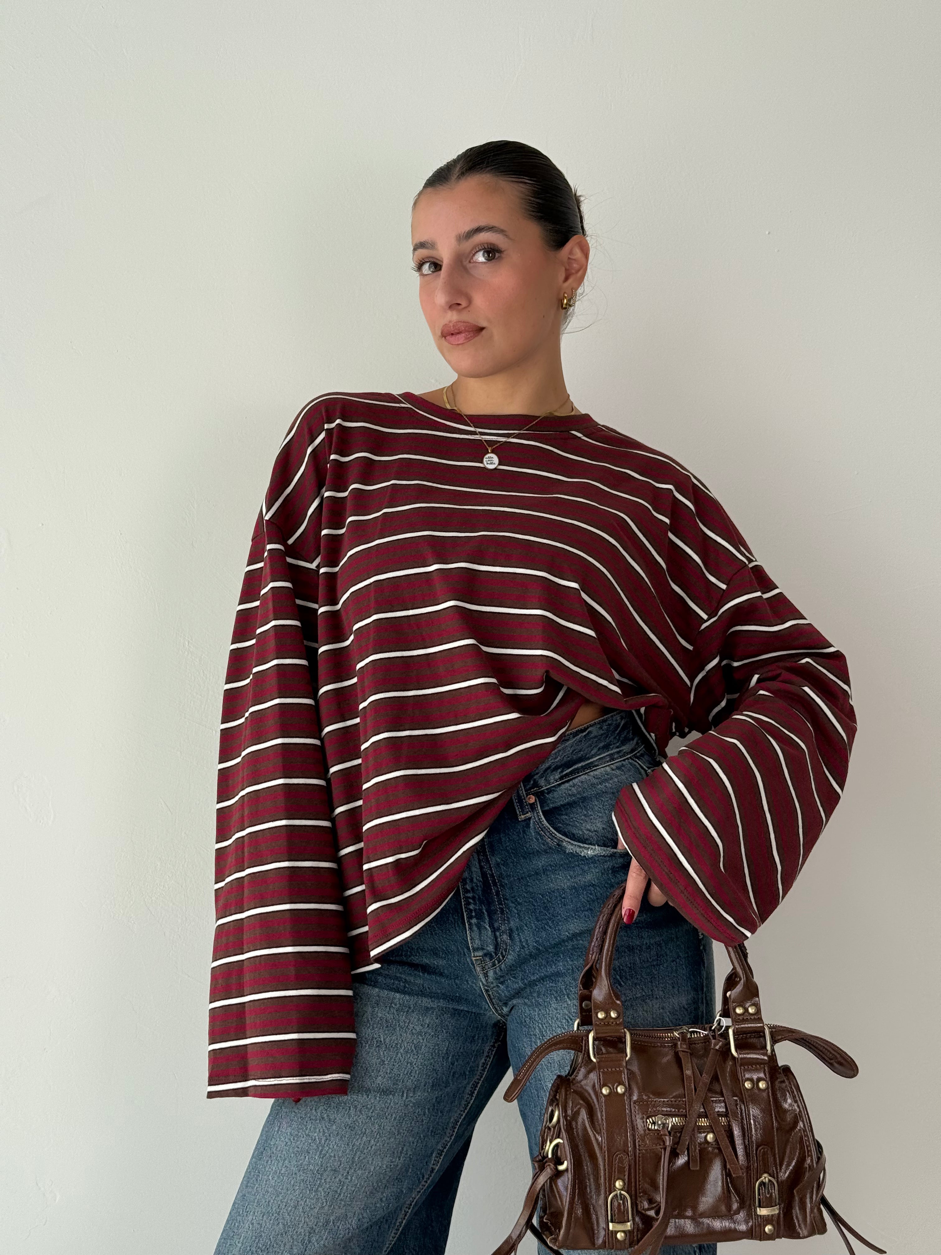 Maglia a righe over