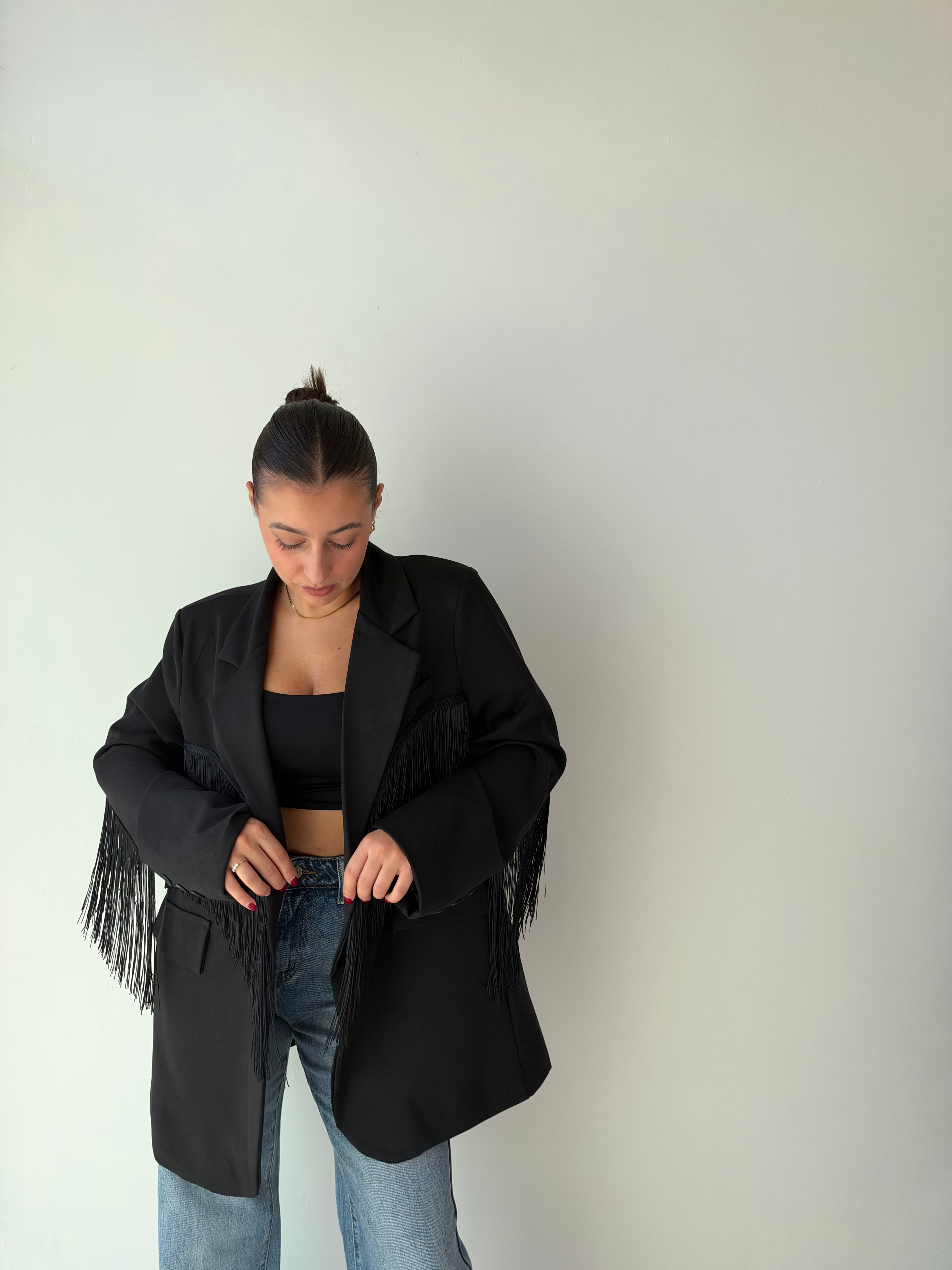 Blazer Frange NERO