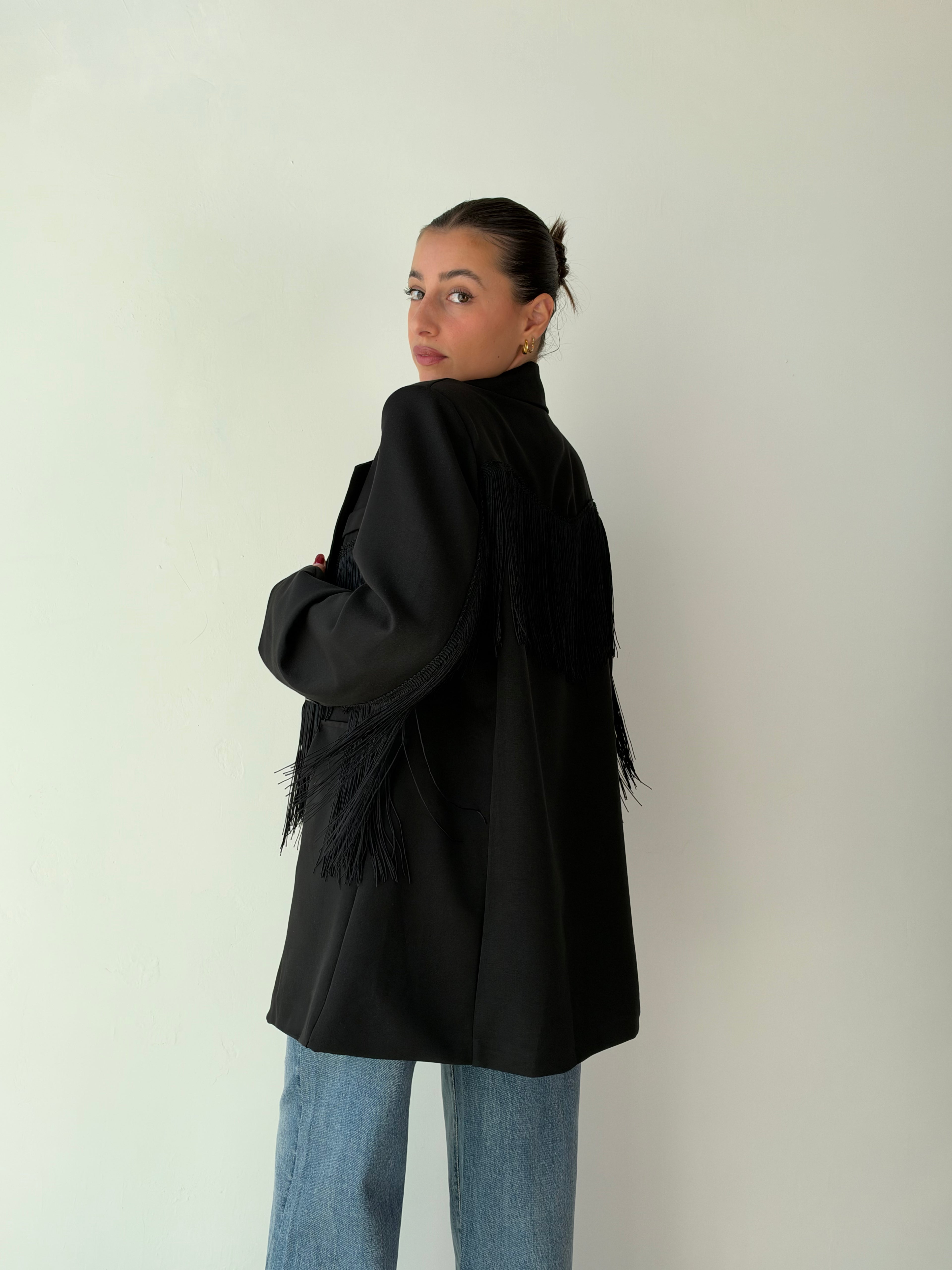 Blazer Frange NERO